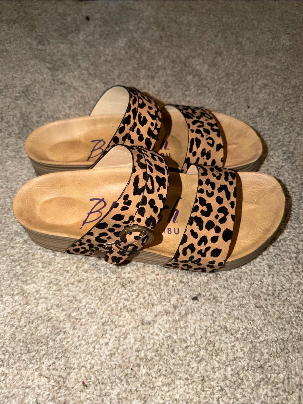 Blowfish Malibu Leopard Print Sandals